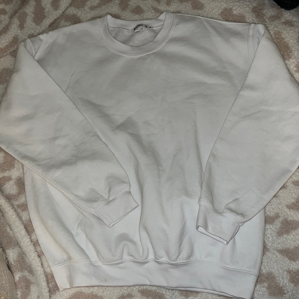 Brand new missguided white crewneck sweater